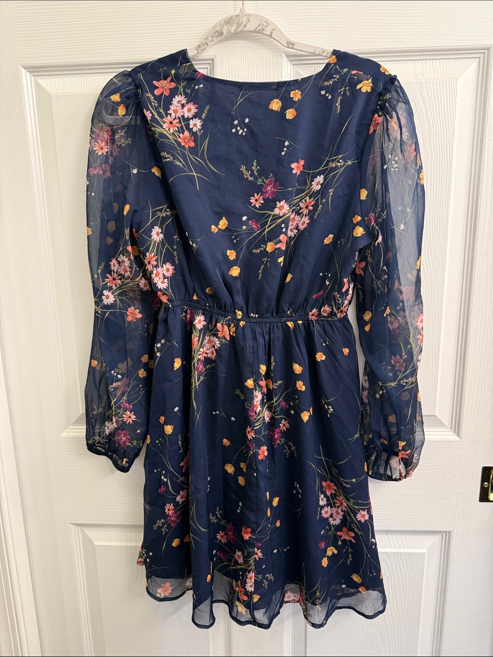 CUPSHE floral chiffon sleeve mini dress - Picture 3 of 3